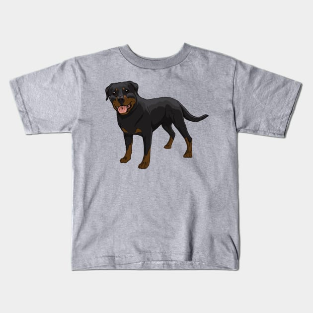 Happy Rottweiler, Natsu! Kids T-Shirt by Inugoya